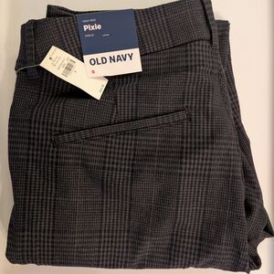 Old Navy Women's Dark Gray Patterned Pixie Pants Size 8 NWT